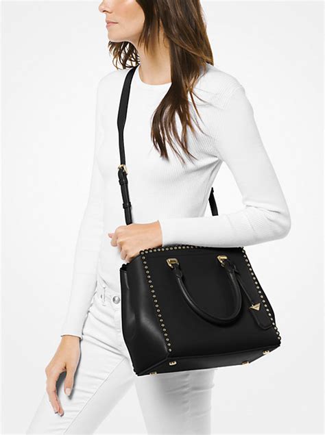 Michael Michael Kors Women`s Large Scalloped Leather 